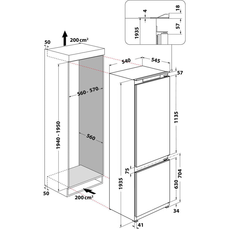 Hotpoint Ariston HAC20D011A1 Frigorifero combinato ad incasso