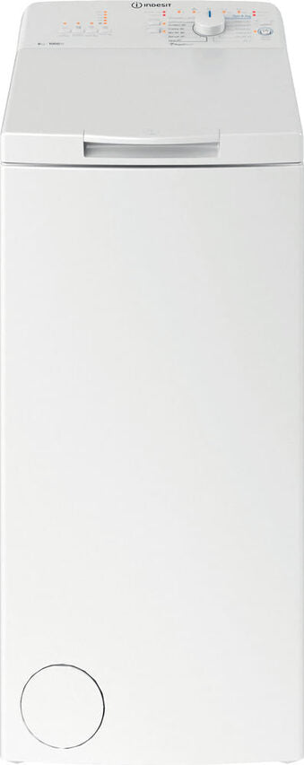 Indesit BTW L60400 IT Lavatrice A Libera Installazione A Carica Dall'alto 6 Kg, 1000 Giri, Turn&Go, Opzione Extra Lavaggio, Classe C, Bianco