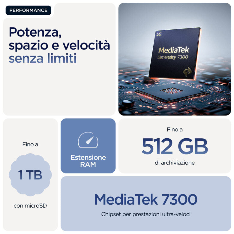 Motorola edge 60 con Moto AI (8/256GB, Fotocamera 50+50+10MP, selfie 50MP, Display 6.67" pOLED 120Hz, MediaTek Dimensity 24M, batteria 5200mAh, ricarica 68W, Android 15), PANTONE Gibraltar S