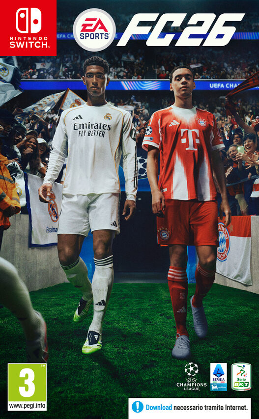 Electronic Arts EA SPORTS FC 26 Standard Cinese semplificato, Cinese tradizionale, Tedesca, DUT, Inglese, ESP, Francese, ITA, Giapponese, Coreano, Portoghese, Russo Nintendo Switch