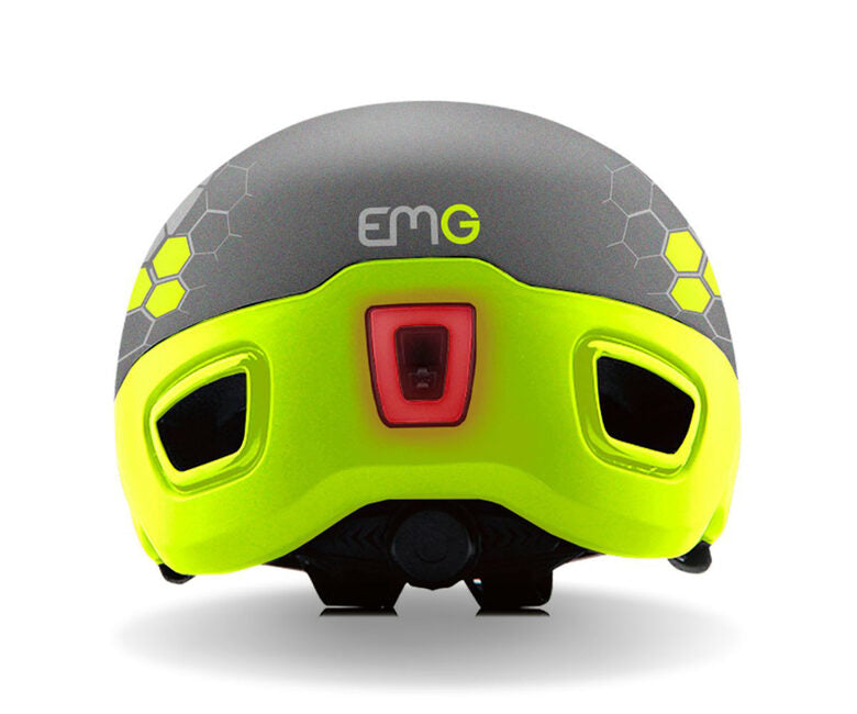 EMG Casco powered by GIVI, con luce led posteriore omologato per bicicletta e monopattino elettrico