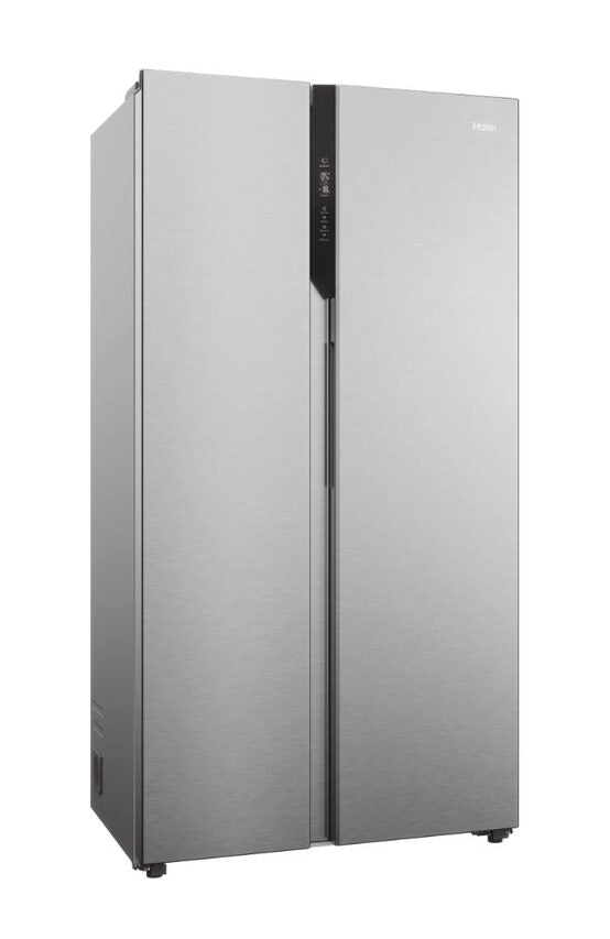 Haier SBS 90 Serie 5 HSR5918DNMP Frigorifero Side By Side Libera Installazione 528 L D Platino, Acciaio inossidabile