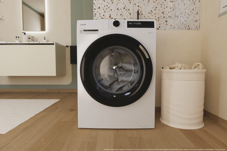 Candy ProWash 500, Lavatrice Carica Frontale 11 KG, 30% più efficente della classe A, 1400 giri, Bianco, Inverter, Vapore, Wi-Fi, Smart Wash, BR 411BL9-S