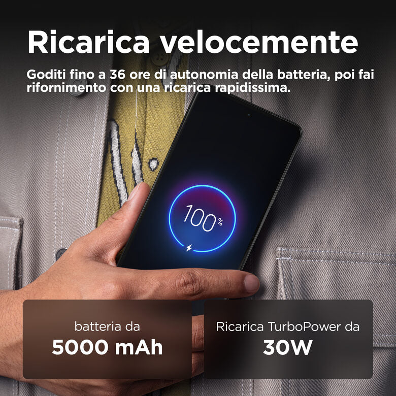 Motorola moto g75 5G 17,2 cm (6.78") Dual SIM ibrida Android 14 USB tipo-C 8 GB 256 GB 5000 mAh Grigio