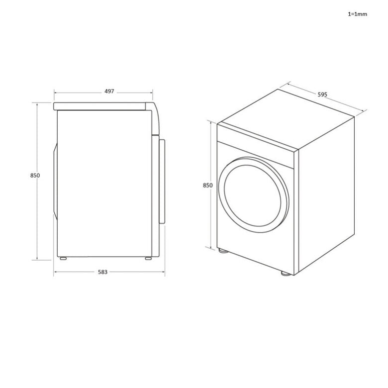 Haier HW90-B14959NEUIT I-pro Series 5 Lavatrice A Libera Installazione 9 Kg, 1400 Giri, Classe A, Bianco, Direct Motion, Refresh, Wi-fi