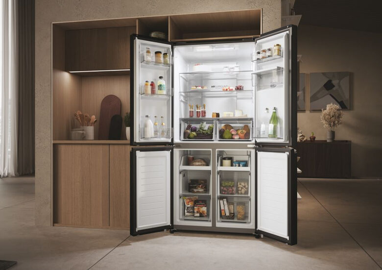Haier Cube 83 Serie 3 HCR3818EWPT frigorifero side-by-side 463L Libera installazione E Antracite