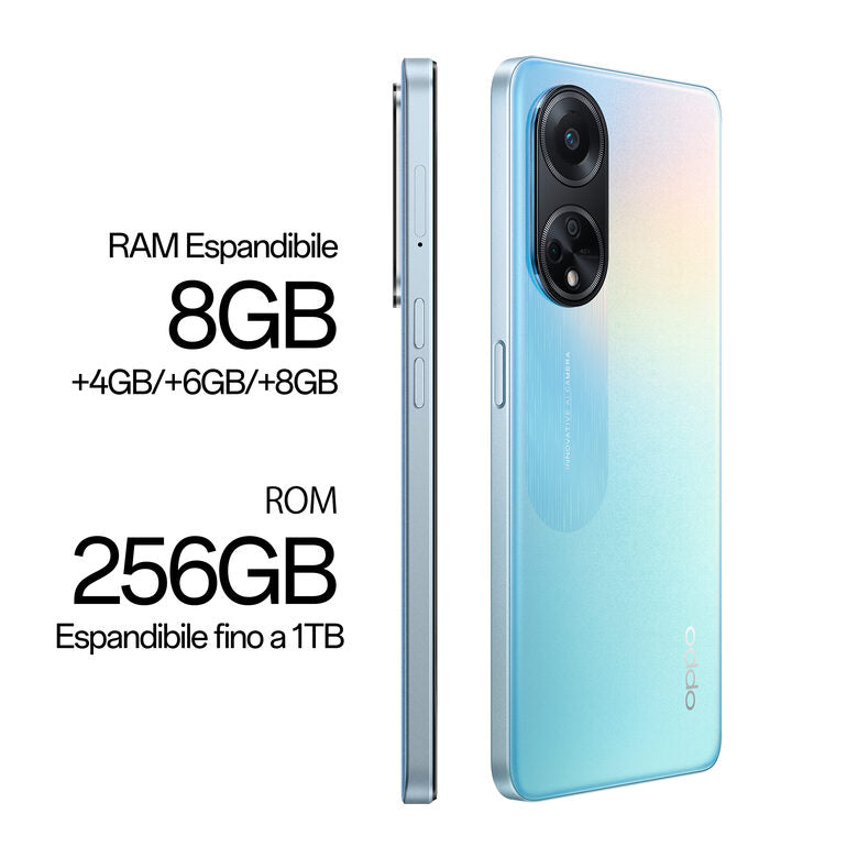 OPPO A98 5G Smartphone, AI Tripla fotocamera 64+2+2MP, Selfie 32MP, Display 6.72” 120HZ LDC FHD+, 5000mAh, RAM 8(Esp 4GB/6GB/8GB)+ROM 256GB (esp1TB), IPX4, Supporto Auto [Versione Italia], D