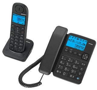 Brondi Bravo Plus Duo Telefono DECT Nero