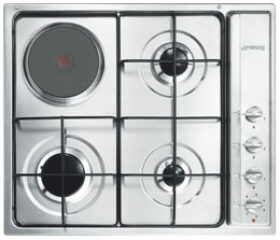 Smeg S63S piano cottura Acciaio inossidabile Da incasso Combi 4 Fornello(i)
