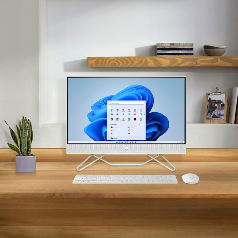 HP 24 -cb0008nl AMD Ryzen™ 3 5300U 60,5 cm (23.8") 1920 x 1080 Pixel PC All-in-one 8 GB DDR4-SDRAM 256 GB SSD Windows 11 Home Wi-Fi 5 (802.11ac) Bianco