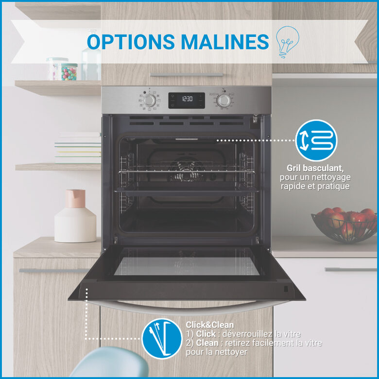 Indesit IO 278P X forno Multifunzione Inox 11Funzioni totali classe A++ 71Lt Pirolisi+Idrolisi