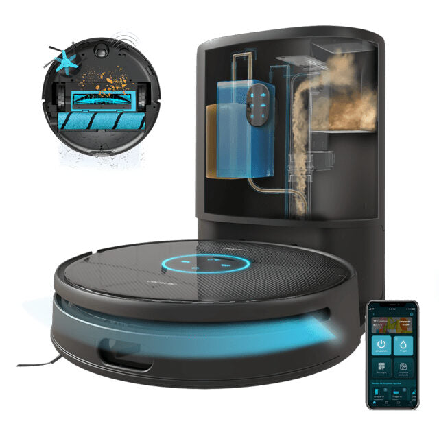 Conga 12090 Twice Roller Home&Fill Robot Aspirapolvere e Lavapavimenti con Base Autosvuotante