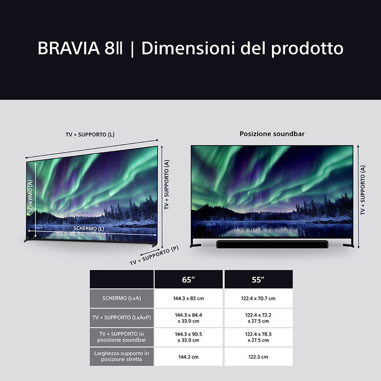Sony K-65XR8 Televisione 65" 4K Ultra HD Smart TV Wi-Fi Nero