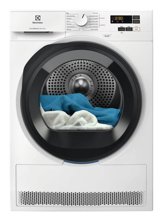 Electrolux EW6HBG19G Serie 600 Asciugatrice A Libera Installazione 9 Kg, Pompa Di Calore, Motore Asincrono, Filtro Ecoflow, GentleCare, Classe C, Bianco