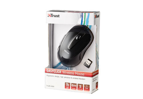 Trust EasyClick Wireless mouse RF Wireless Ottico