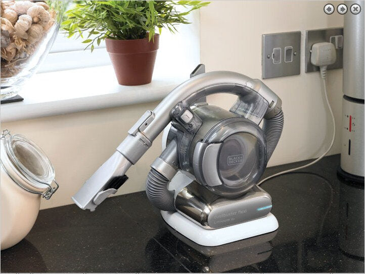 Black & Decker PD1820LF aspirapolvere senza filo Nero, Cromo Senza sacchetto