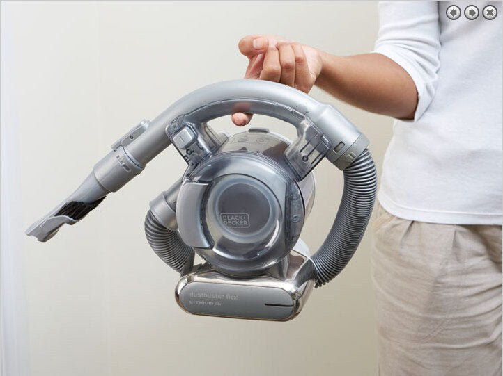Black & Decker PD1820LF aspirapolvere senza filo Nero, Cromo Senza sacchetto