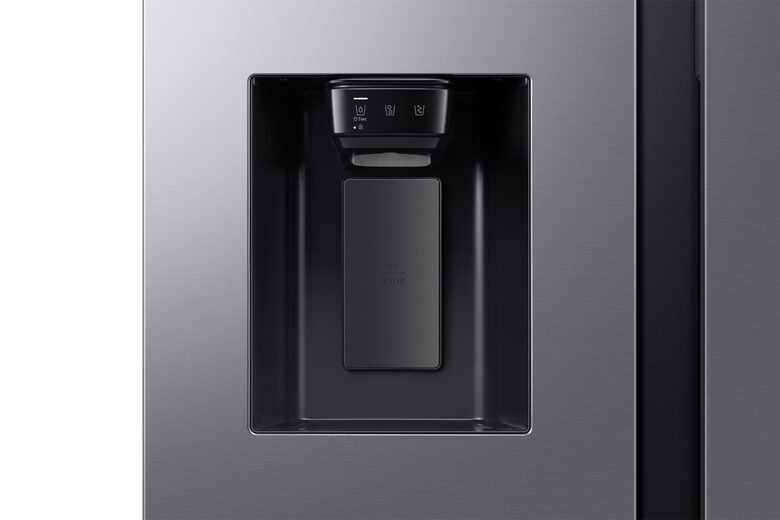 Samsung RS70F64KETEF Frigorifero Side By Side A Libera Installazione, Compressore AI Inverter, Smartthings Energy, AI Hybrid Cooling, Classe E, Acciaio