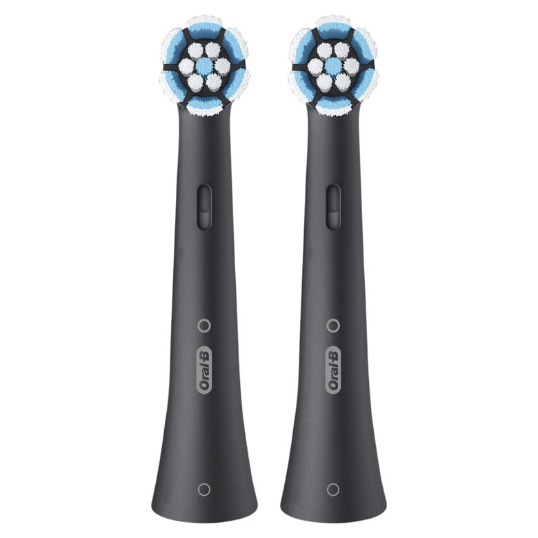 Oral-B Testine di Ricambio iO Series Gentle Care Nere, Testine Rotonde Originali, per Gengive Sensibili, 2 Testine