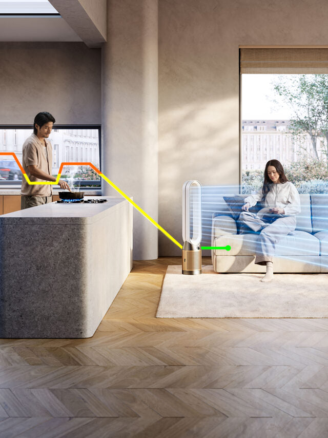 Dyson Purifier Cool PC2 De-NOx 61,5 dB 40 W Oro, Bianco