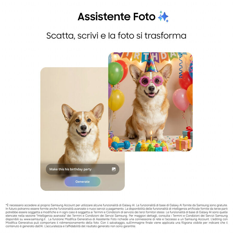 Samsung Galaxy S26+ Smartphone AI, 256GB, Processore avanzato, Assistente Foto, Creative Studio, Camera 50 MP, 4900 mAh, White