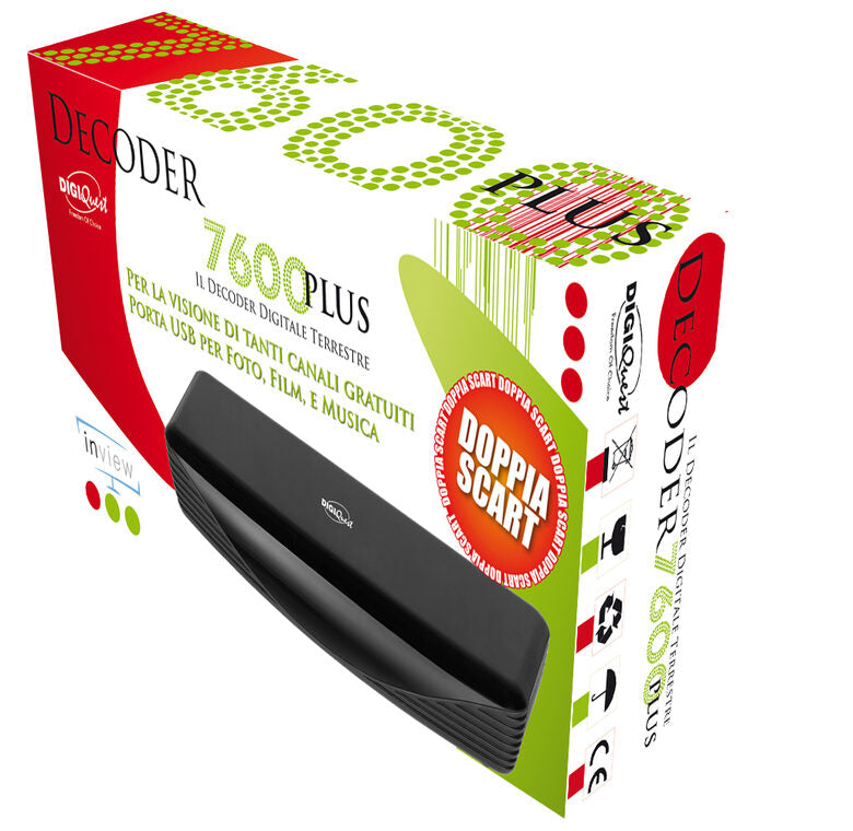 Digiquest 7600 plus Terrestre Full HD Nero