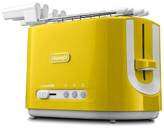 De’Longhi CTE 2303.Y tostapane 2 fetta/e 550 W Arancione, Bianco