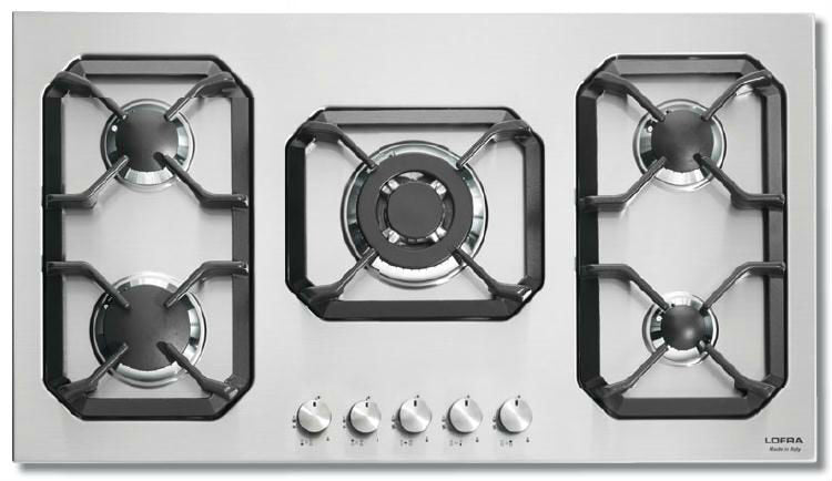Lofra HLS9C0 Piano Cottura Stainless steel Da incasso Gas 5 Fornello(i)