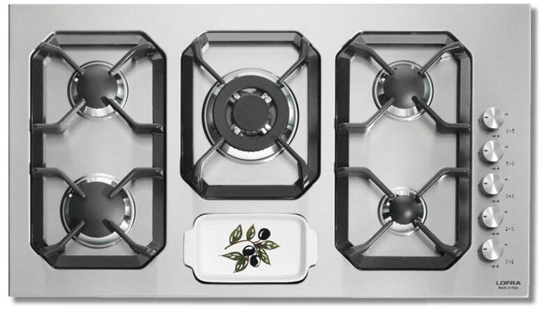 Lofra HLS9U0 Piano Cottura Stainless steel Da incasso Gas 5 Fornello(i)