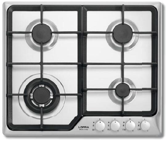 Lofra HDS690 Piano Cottura Stainless steel Da incasso Gas 4 Fornello(i)