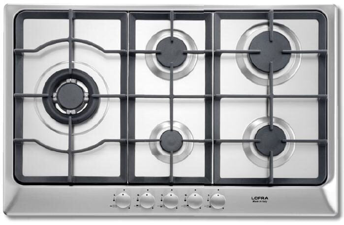 Lofra HDS7T0 Piano Cottura Stainless steel Da incasso Gas 5 Fornello(i)