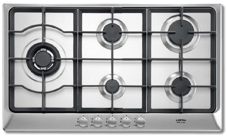 Lofra HDS9T0 Piano Cottura Stainless steel Da incasso Gas 5 Fornello(i)