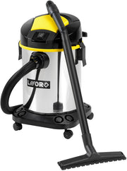 Lavorwash Venti X Bidone Aspiratutto Nero, Acciaio inossidabile, Giallo