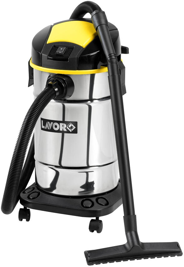 Lavorwash Trenta X Bidone Aspiratutto  Nero, Acciaio inossidabile, Giallo