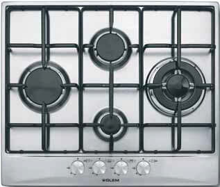 Glem Gas GT645IX Piano Cottura Acciaio inossidabile Da incasso 60 cm 4 Fornelli