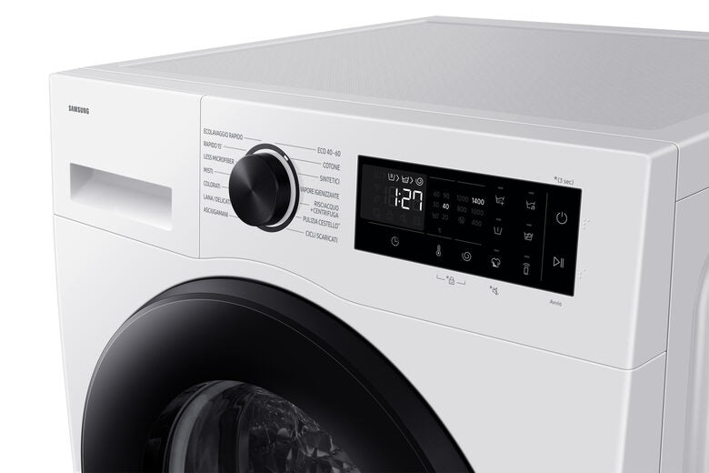 Samsung WW10FG5U34AEET Lavatrice Crystal Clean A Libera Installazione 10 Kg, 1351 Giri, Classe A, Bianco