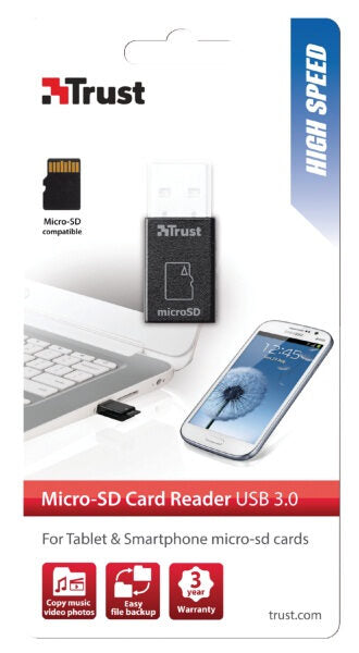 Trust 19978 lettore di schede USB 3.2 Gen 1 (3.1 Gen 1) Interno Nero