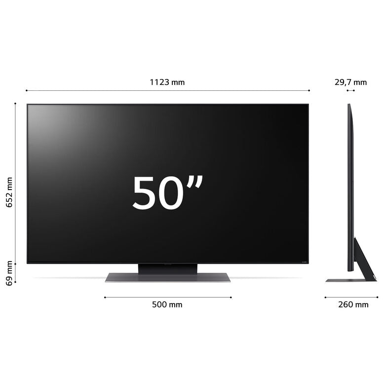 LG QNED 50'' Serie QNED82 50QNED826RE, TV 4K, 4 HDMI, SMART TV