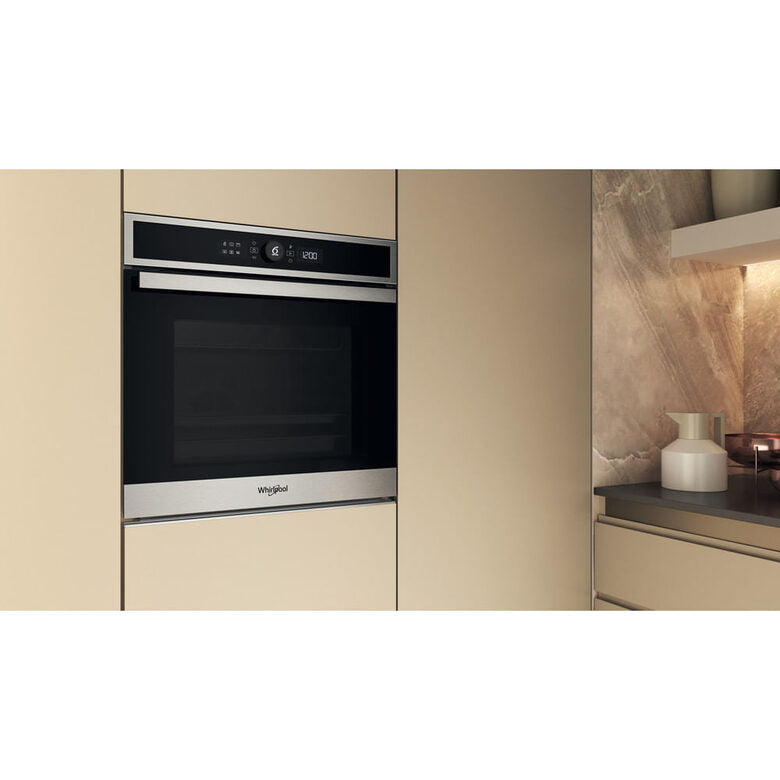Whirlpool WOI4IS8HM0XA Forno a incasso multifunzione Inox 17 funzioni Pizza310° Cook4 Steam+ classe A+ 73Lt, Idrolisi