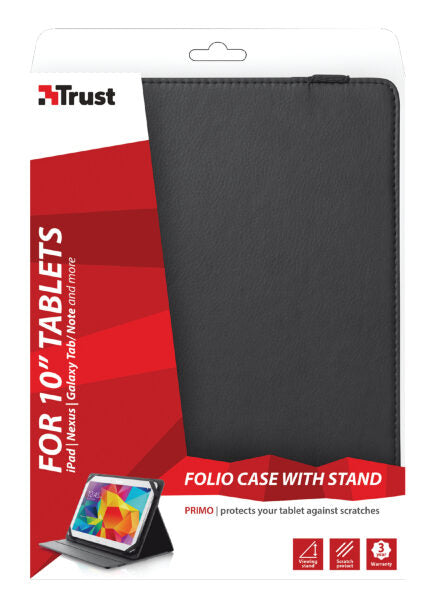 Trust 20058 custodia per tablet 25,4 cm (10") Custodia a libro Nero