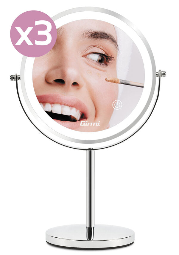 Girmi BE02 specchietto per trucco Libera installazione Rotondo Acciaio inox