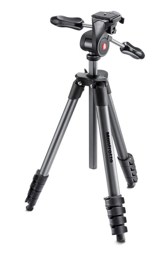 Manfrotto MKCOMPACTADV-BK treppiede Fotocamere digitali/film 3 gamba/gambe Nero