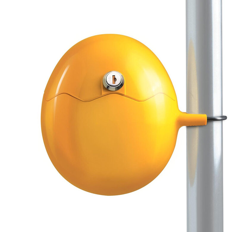 Meliconi GUSCIOBOX bright yellow Armadietto portaoggetti Ovale Plastica, Acciaio inossidabile Giallo