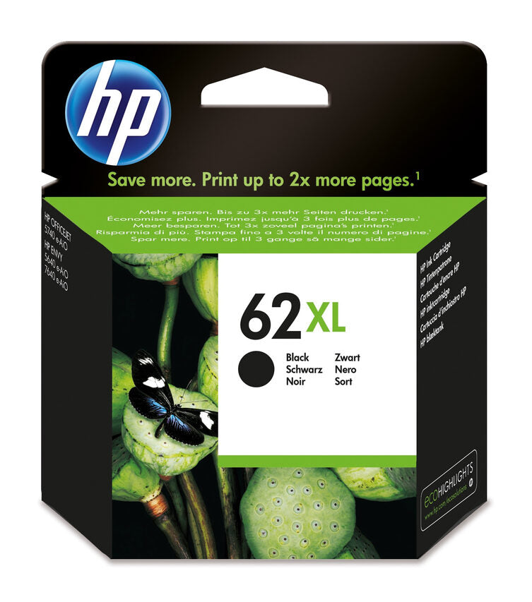 HP Cartuccia originale inchiostro nero ad alta capacità 62XL