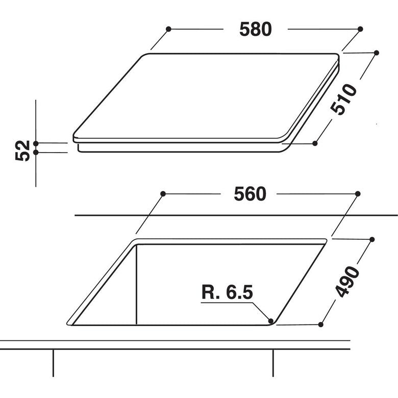 Whirlpool ACM 808/BA/WH piano cottura Bianco Da incasso Piano cottura a induzione 4 Fornello(i)