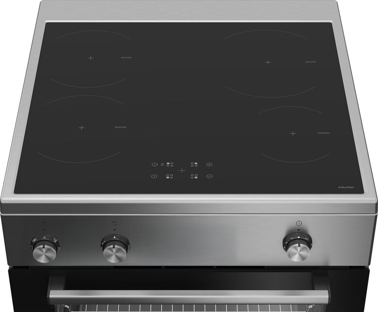 Beko FBE69100X cucina libera installazione inox, 60x60cm, piano induzione,forno elettrico ventilato, 72Lt, classe A