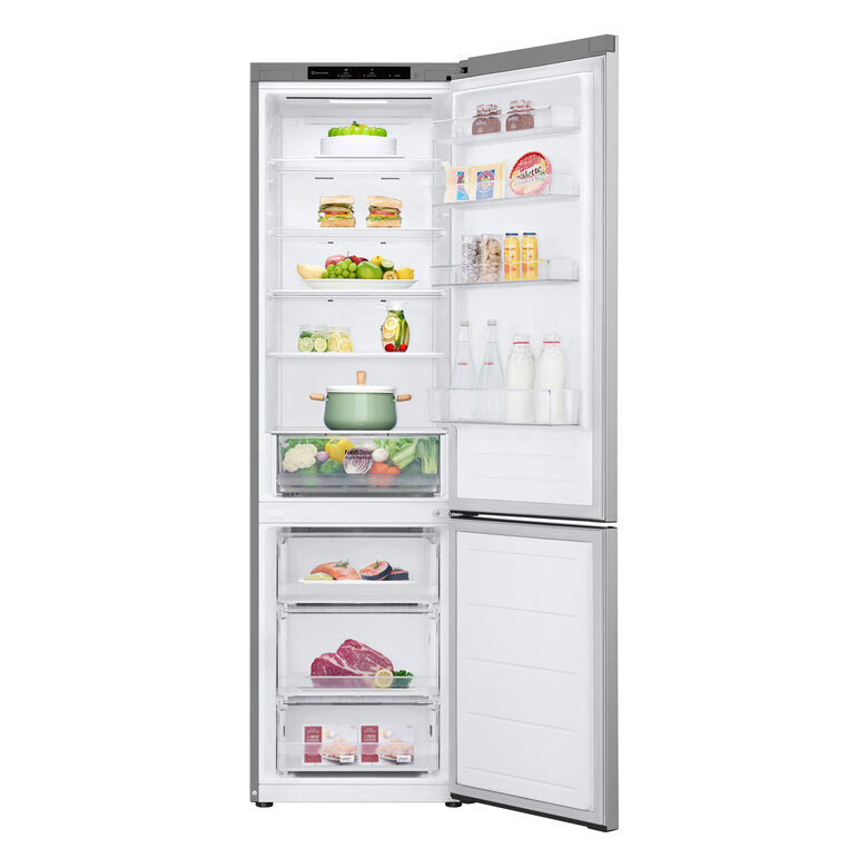 LG GBV22L0EPY Frigorifero combinato, Classe E, 387L, Door Cooling, Smart Diagnosis, Total No Frost | Prime Silver