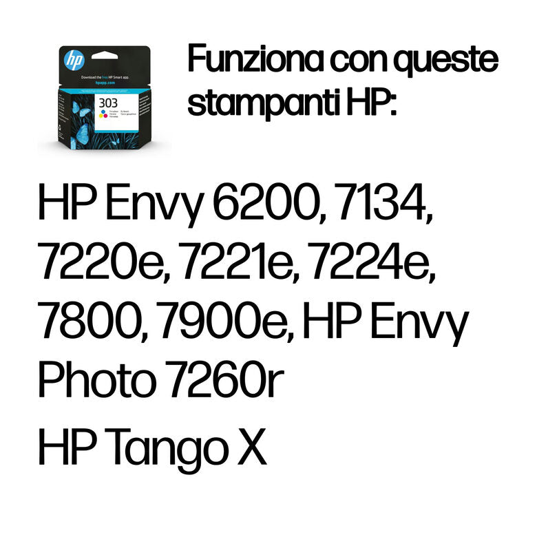 HP Cartuccia di inchiostro in tricromia originale 303