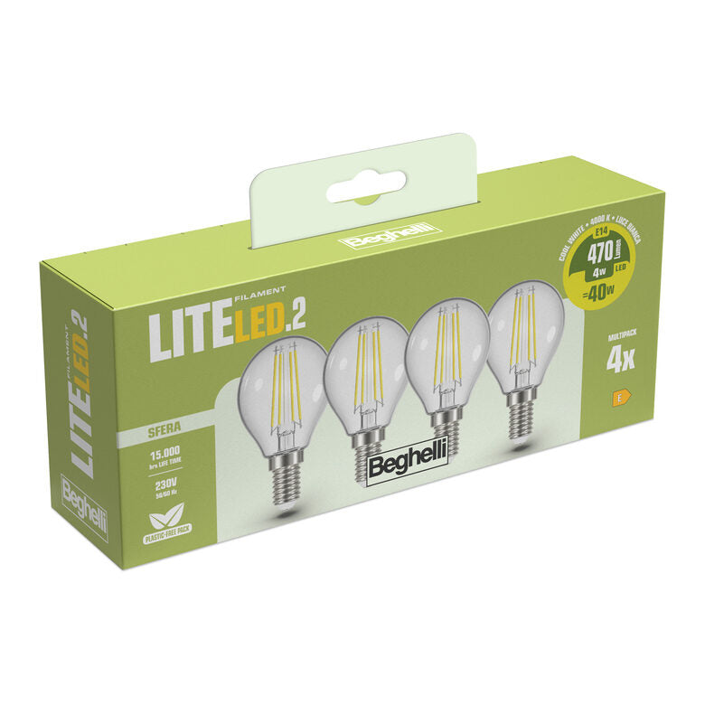 Beghelli 58127 lampada LED 4 W E14 E