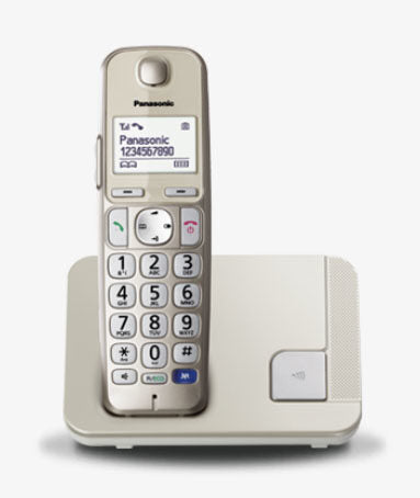 Panasonic KX-TGE210JTN telefono Telefono DECT Identificatore di chiamata Champagne